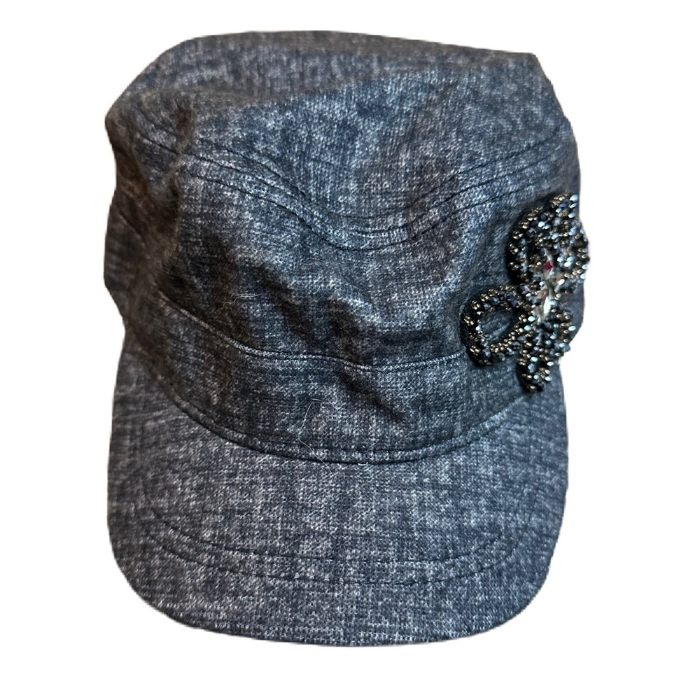 Cadet Flower Embellished Cap Beaded Military Hat - Picture 7 of 9